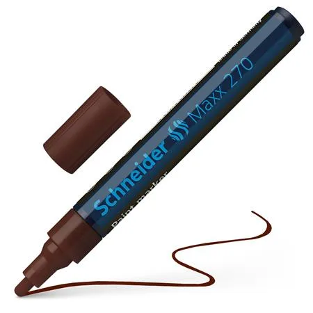 Lakový popisovač, 1-3 mm, SCHNEIDER "Maxx 270", hnedý 4