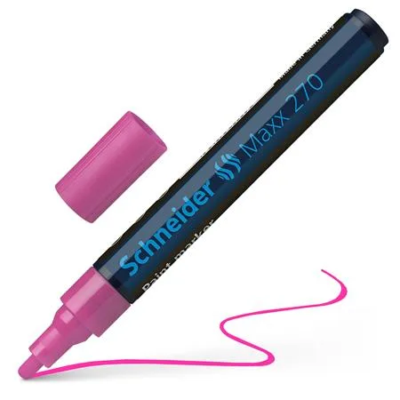 Lakový popisovač, 1-3 mm, SCHNEIDER "Maxx 270", ružový 4