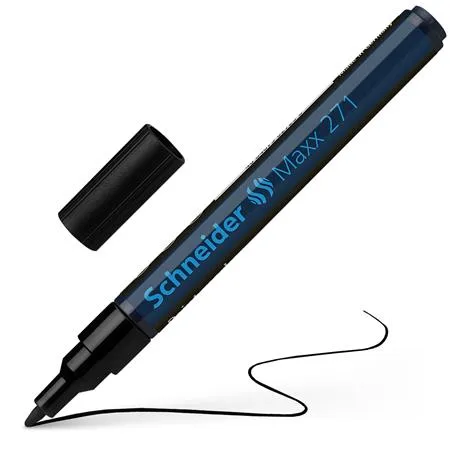 Lakový popisovač, 1-2 mm, SCHNEIDER "Maxx 271", čierny 4