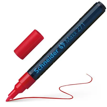 Lakový popisovač, 1-2 mm, SCHNEIDER "Maxx 271", červený 4