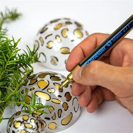 Lakový popisovač, 1-2 mm, SCHNEIDER "Maxx 271", zlatý 5
