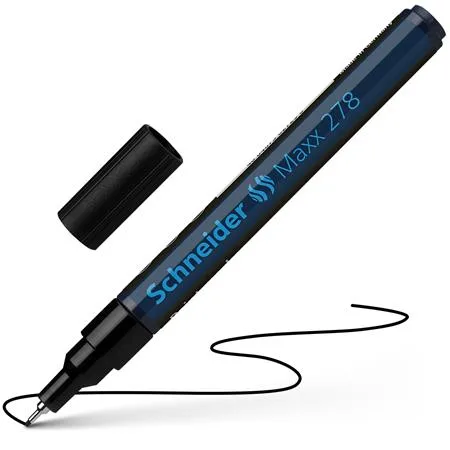 Lakový popisovač, 0,8 mm, SCHNEIDER "Maxx 278", čierny 4
