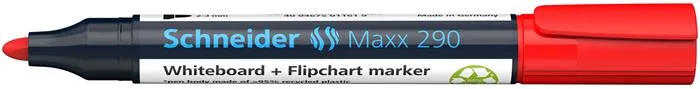 Popisovač na tabule a na flipchartové tabule, 2-3 mm, kužeľový hrot, SCHNEIDER "Maxx 290", červený 4