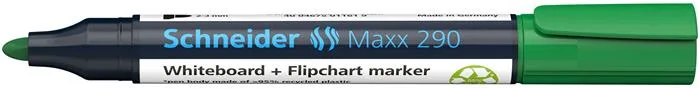 Popisovač na tabule a na flipchartové tabule, 2-3 mm, kužeľový hrot, SCHNEIDER "Maxx 290", zelený 4