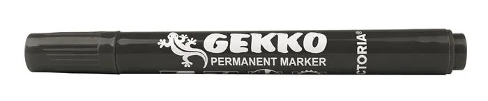 Permanentný popisovač, 1-3 mm, kužeľový hrot, VICTORIA OFFICE "Gekko", čierny 2