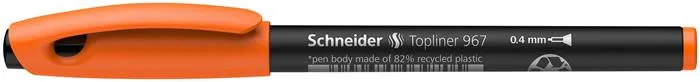 Liner, 0,4 mm, SCHNEIDER "Topliner 967", oranžový 2