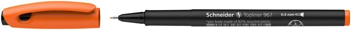 Liner, 0,4 mm, SCHNEIDER "Topliner 967", oranžový 3