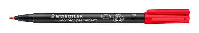 Permanentný popisovač, OHP, 0,6 mm, STAEDTLER "Lumocolor® 318 F", červená 2