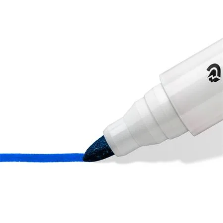 Popisovač na tabule, 2 mm, kužeľový hrot, STAEDTLER "Lumocolor 351", modrý 3