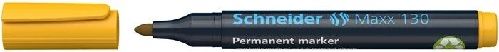 Permanentný popisovač, 1-3 mm, kužeľový hrot, SCHNEIDER "Maxx 130", žltý 2