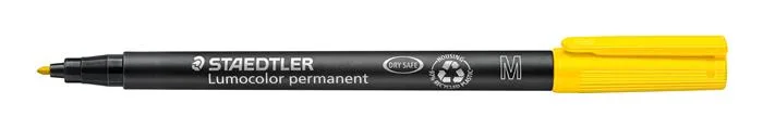 Permanentný popisovač, OHP, 1 mm, STAEDTLER "Lumocolor® 317 M", žltá 2