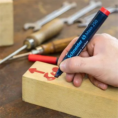 Permanentný popisovač, 2-7 mm, zrezaný hrot, SCHNEIDER "Maxx 250", čierny 5
