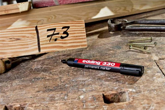 Permanentný popisovač, sada, 1-5 mm, zrezaný hrot, EDDING "330", 4 rôzne farby 6