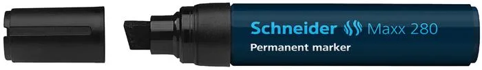 Permanentný popisovač, 4-12 mm, zrezaný hrot, SCHNEIDER "Maxx 280", čierny 2