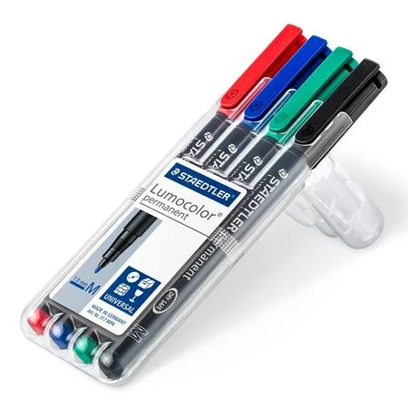 Permanentný popisovač, sada, OHP, 1 mm, STAEDTLER "Lumocolor® 317 M", 4 rôzne farby 2