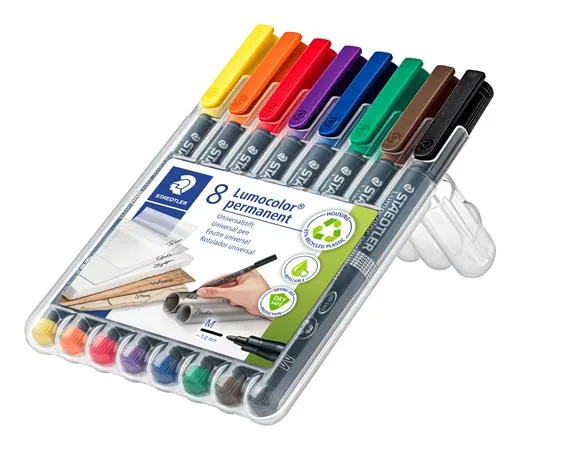 Permanentný popisovač, sada, OHP, 1 mm, STAEDTLER "Lumocolor® 317 M", 8 rôznych farieb 2