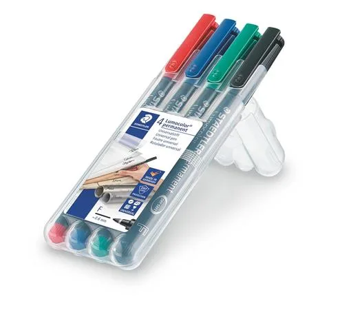 Permanentný popisovač, sada, OHP, 0,6 mm, STAEDTLER "Lumocolor® 318 F", 4 rôzne farby 2
