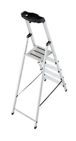 Jednostranný schodík, 5 priečok, hliníkový, KRAUSE "Safety" 2