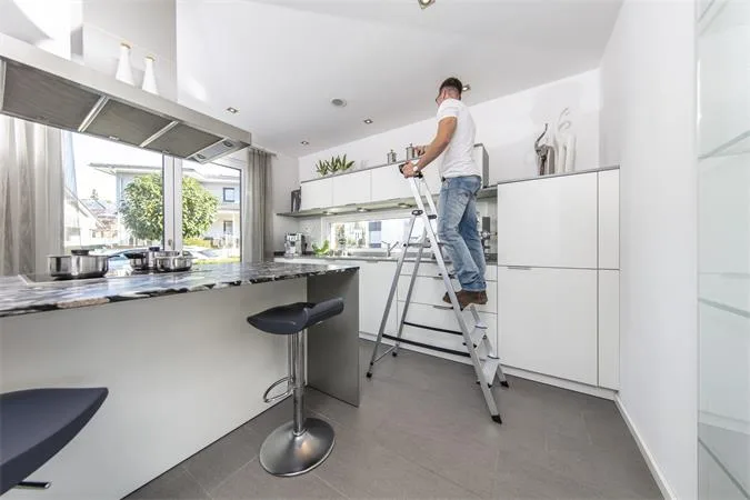 Jednostranný schodík, 5 priečok, hliníkový, KRAUSE "Safety" 5