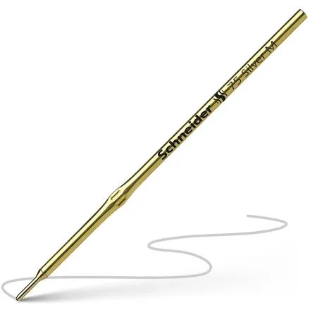 Náplň do guľôčkových pier, 0,5 mm, SCHNEIDER "75 Silver", strieborná 2