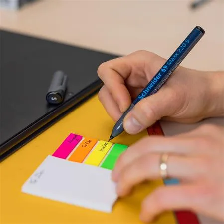 Permanentný popisovač, sada, OHP, 0,4 mm, SCHNEIDER "Maxx 220 S", 4 rôzne farby 3