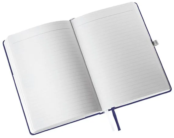 Zápisník, A5, linajkový, 80 strán, s tvrdou obálkou, LEITZ "Style", titánovo modrá 5