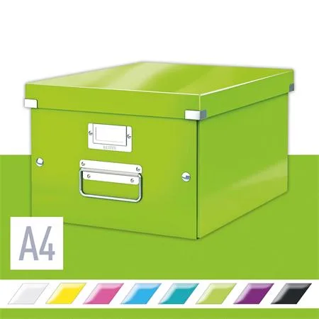 Škatuľa, rozmer A4, LEITZ "Click&Store", zelená 2