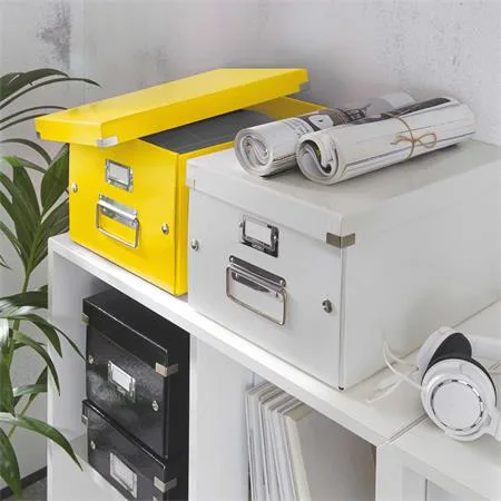 Škatuľa, rozmer A4, LEITZ "Click&Store", žltá 3