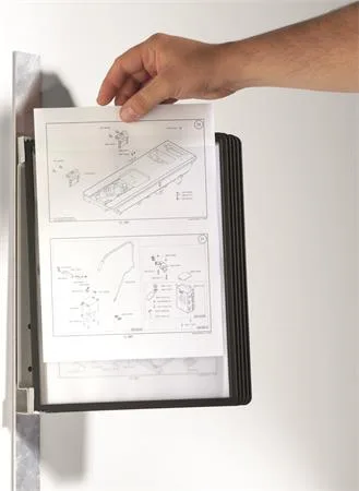 Držiak, nástenný, magnetický, s 5 panelmi, DURABLE "VARIO® 5 MAGNET", čierna 3