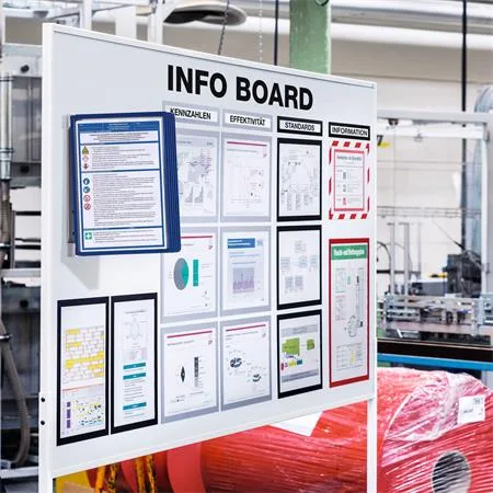 Držiak, nástenný, magnetický, s 5 panelmi, DURABLE "VARIO® 5 MAGNET", tmavomodrá 3