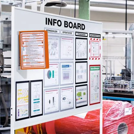 Držiak, nástenný, magnetický, s 5 panelmi, DURABLE "VARIO® 5 MAGNET", oranžová 3