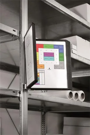 Držiak, nástenný, magnetický, s 10 panelmi, DURABLE "VARIO® 10 MAGNET", čierna 3