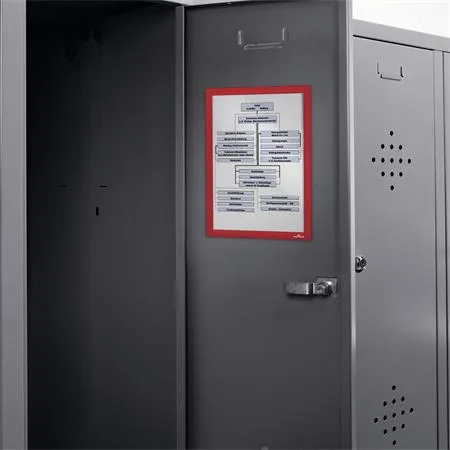 Informačný panel, A4, magnetický, DURABLE "DURAFRAME® MAGNETIC", červená 3