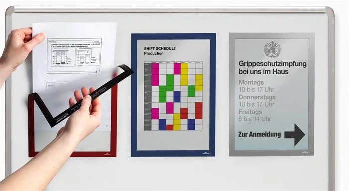 Informačný panel, A4, magnetický, DURABLE "DURAFRAME® MAGNETIC", tmavomodrá 3