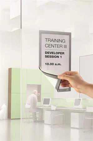 Informačný panel, A4, samolepiaci, DURABLE "DURAFRAME®", strieborná 4