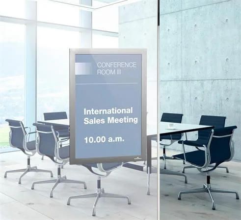 Informačný panel, A4, samolepiaci DURABLE "DURAFRAME®", strieborná 3