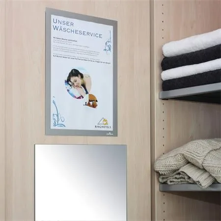 Informačný panel, A4, samolepiaci DURABLE "DURAFRAME®", strieborná 4