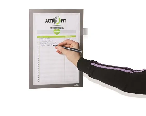 Informačný panel, A4, samolepiaci, na písanie poznámok, DURABLE DURAFRAME® "NOTE", strieborná 3