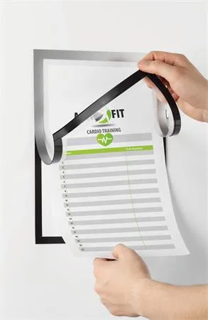 Informačný panel, A4, samolepiaci, na písanie poznámok, DURABLE DURAFRAME® "NOTE", strieborná 4