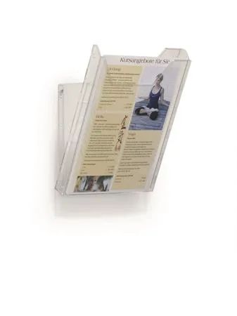 Stojan na prospekty, stolový/nástenný, A4, DURABLE "COMBIBOXX", priehľadný 3