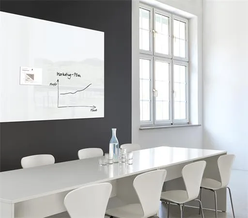 Magnetická sklenená tabuľa, 150x100 cm, SIGEL " Artverum®", biela 4