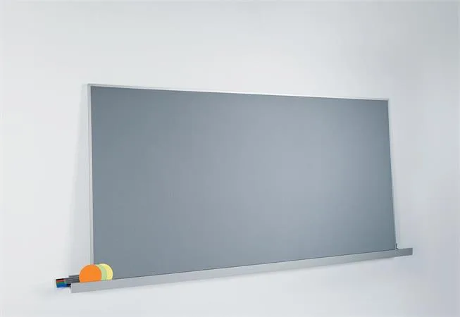 Moderačná textilná tabuľa, hliníkový rám, 90x180 cm, obojstranná, SIGEL, "Meet up", šedá 7