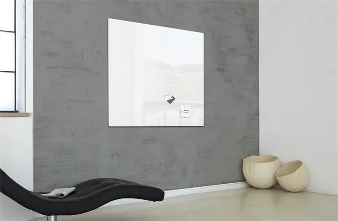 Magnetická sklenená tabuľa, 100x100 cm, SIGEL "Artverum® ", biela 7
