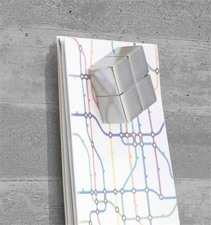 Magnetická sklenená tabuľa, 130x55 cm, "Artverum® ", betónový vzor 4
