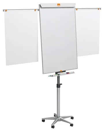 Flipchartová tabuľa, mobilná, magnetický povrch, 2 pomocné ramená, NOBO 4