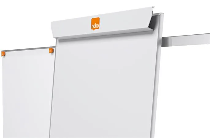 Flipchartová tabuľa, mobilná, magnetický povrch, 2 pomocné ramená, NOBO 9