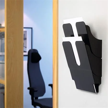 Držiak na katalógy, nástenný, na výšku, A4, DURABLE "FLEXIPLUS 2", čierna 3