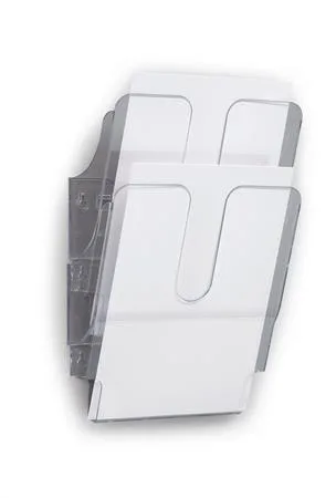 Držiak na katalógy, nástenný, na výšku, A4, DURABLE "FLEXIPLUS 2", priehľadná 2