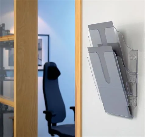 Držiak na katalógy, nástenný, na výšku, A4, DURABLE "FLEXIPLUS 2", priehľadná 3