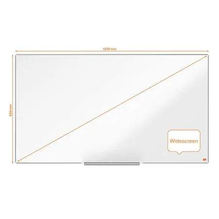 Biela tabuľa, smaltovaná, magnetická, širokouhlá, 55"/122x69 cm,hliníkový rám, NOBO "Impression Pro" 5